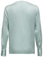Antonelli Long-sleeved Shirt In Green Silk Antonelli Long-sleeved Shirt In Green Silk - Green