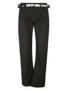 Off-White Straight Leg Plain Shorts Off-White Straight Leg Plain Shorts - Nero e Bianco