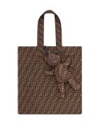 Fendi Shopper With Ff Print Fendi Shopper With Ff Print - Tobacco