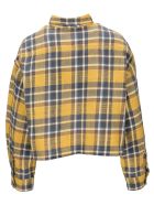 R13 Cropped Flanel Check Shirt R13 Cropped Flanel Check Shirt - YELLOW