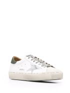 Man White Hi-star Sneakers With Military Green Spoiler And Logoed Laces Golden Goose Man White Hi-star Sneakers With Military Green Spoiler And Logoed Laces