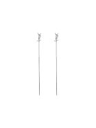 Saint Laurent Silver Brass Earrings With Logo Saint Laurent Silver Brass Earrings With Logo - SILVER