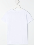Unisex Kid White T-shirt With Embossed Logo Balmain Unisex Kid White T-shirt With Embossed Logo