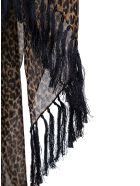 Saint Laurent Alpaca And Wool Animalier Long Poncho Saint Laurent Alpaca And Wool Animalier Long Poncho - Beige