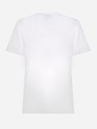 Saint Laurent White Cotton Basic T-shirt With Logo Saint Laurent White Cotton Basic T-shirt With Logo - White