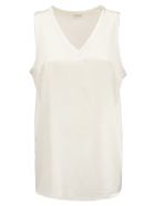Brunello Cucinelli Stretch Satin Top Brunello Cucinelli Stretch Satin Top - White