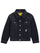 Off-White Denim Jacket With Arrows Print Off-White Denim Jacket With Arrows Print - Black