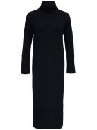 Antonelli Penguin Long Black Wool And Silk Dress Antonelli Penguin Long Black Wool And Silk Dress - Black