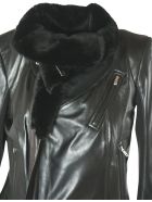 Leather Padded Jacket Rick Owens Leather Padded Jacket