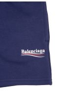 Blue Balenciaga Political Campaign Kid Bermuda Shorts Balenciaga Blue Balenciaga Political Campaign Kid Bermuda Shorts - Pacific blue/white