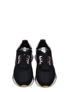 GHOUD Rush Sneakers In Black Suede And Fabric GHOUD Rush Sneakers In Black Suede And Fabric - Nero e Rosa