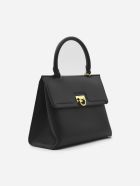 Salvatore Ferragamo Trifolio S Shoulder Bag In Leather Salvatore Ferragamo Trifolio S Shoulder Bag In Leather - Black
