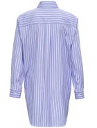 Etro Striped Cotton Poplin Shirt With Logo Etro Striped Cotton Poplin Shirt With Logo - Blu