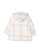 Monnalisa Cream Baby Girl Duffle Coat Monnalisa Cream Baby Girl Duffle Coat - Panna/oro