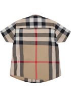Burberry Beige Shirt For Baby Boy With Vintage Checks Burberry Beige Shirt For Baby Boy With Vintage Checks - Beige