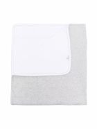 Baby White And Grey Blanket In Cashmere And Cotton Givenchy Baby White And Grey Blanket In Cashmere And Cotton - Bianco/grigio