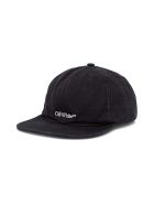 Off-White Cotton Hat With Logo Embroidery Off-White Cotton Hat With Logo Embroidery - Black