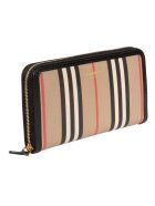 Burberry Elmore Icon Stripe Zip-around Wallet Burberry Elmore Icon Stripe Zip-around Wallet - Archive Beige