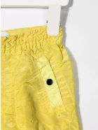 Kid Yellow Logo Patch Swimsuit Stone Island Junior Kid Yellow Logo Patch Swimsuit - Grano