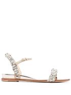 Casadei Sandals With Silver Studs Casadei Sandals With Silver Studs - Metallic