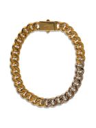 Saint Laurent Chain Necklace In Golden And Silver Plated Brass Saint Laurent Chain Necklace In Golden And Silver Plated Brass - Metallic