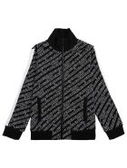 Givenchy Cotton Blend Sweatshirt With Allover Logo Givenchy Cotton Blend Sweatshirt With Allover Logo - Black