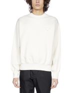 Prada Logo-patch Cotton Sweatshirt Prada Logo-patch Cotton Sweatshirt - Naturale
