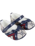 Gucci Beige Ballet-flats For Baby Girl With Logo Gucci Beige Ballet-flats For Baby Girl With Logo - Blue