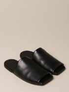 Marsell Flat Sandals Marsèll Spatula Mule In Volonata Leather Marsell Flat Sandals Marsèll Spatula Mule In Volonata Leather - Black