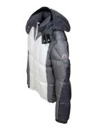 Moncler Down Jacket 100 Grams Alifhotes With Detachable Hood And Writing On The Hood Moncler Down Jacket 100 Grams Alifhotes With Detachable Hood And Writing On The Hood - Grey