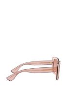 Miu Miu Eyewear Miu Miu Mu 09vs Pink Transparent Sunglasses Miu Miu Eyewear Miu Miu Mu 09vs Pink Transparent Sunglasses - Pink Transparent