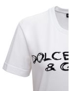 Dolce & Gabbana Cotton T-shirt With Logo Print Dolce & Gabbana Cotton T-shirt With Logo Print - White
