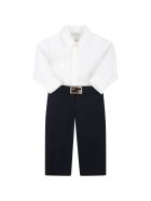 Fendi Multicolor Suit For Baby Boy With Logo Fendi Multicolor Suit For Baby Boy With Logo - Multicolor