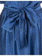 Fantasia Blue Metallic Belted Silk Gown Kiton Fantasia Blue Metallic Belted Silk Gown - Fantasia blue