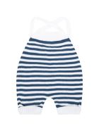 Little Bear Multicolor Dungarees For Baby Boy Little Bear Multicolor Dungarees For Baby Boy - White