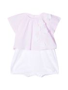 Il Gufo Flowered Onesie Il Gufo Flowered Onesie - Bianco/rosa