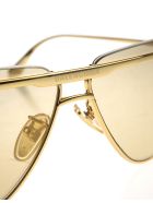 Woman Golden Bridge Navigator Sunglasses Balenciaga Woman Golden Bridge Navigator Sunglasses - Gold