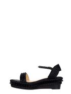 Christian Louboutin Lata 60 Wedges In Black Leather Christian Louboutin Lata 60 Wedges In Black Leather - black