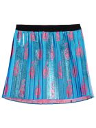 Gucci Gg Apple Lamé Jacquard Skirt Gucci Gg Apple Lamé Jacquard Skirt - Light blue