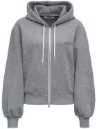 Mauro Grifoni Grey Cotton Hoodie With Logo Mauro Grifoni Grey Cotton Hoodie With Logo - Grey