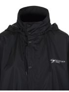 Woman Black Wide Line Corporate Windbreaker Balenciaga Woman Black Wide Line Corporate Windbreaker - Black