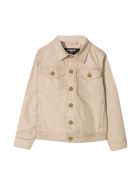 Balmain Giacca Teen Con Logo Goffrato Balmain Giacca Teen Con Logo Goffrato - Beige