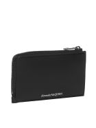 Alexander McQueen Logo Leather Card Holder Alexander McQueen Logo Leather Card Holder - Black
