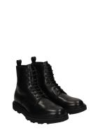 Officine Creative Lydon 004 Combat Boots In Black Leather Officine Creative Lydon 004 Combat Boots In Black Leather - black