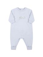 Givenchy Light Blue Babygrow For Baby Boy With Logo Givenchy Light Blue Babygrow For Baby Boy With Logo - Light Blue