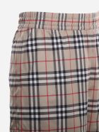 Burberry Technical Twill Shorts With Vintage Check Tartan Motif Burberry Technical Twill Shorts With Vintage Check Tartan Motif - Beige