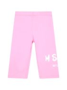 MSGM Pink Leggings For Babygirl Wih Logo MSGM Pink Leggings For Babygirl Wih Logo - Pink