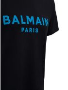 Balmain Cotton T-shirt With Logo Print Balmain Cotton T-shirt With Logo Print - Black