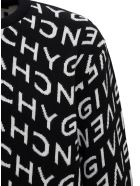 Givenchy Wool Sweater With Allover Refracted Logo Jacquard Givenchy Wool Sweater With Allover Refracted Logo Jacquard - Black