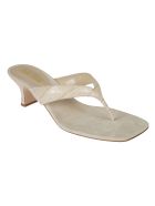 Logo Sole Detail Thong Mules Paris Texas Logo Sole Detail Thong Mules - Beige